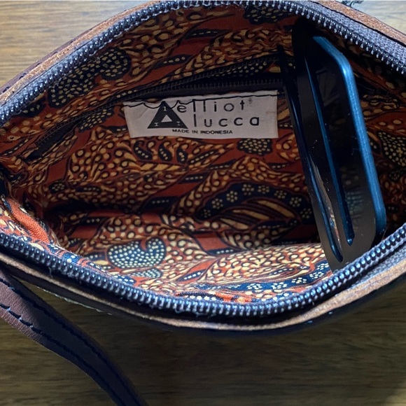 Elliot Lucca. Vintage Crossbody Bag, 70's,  Straw Bag, Leather Beach, Boho, TrvL - Picture 5 of 8